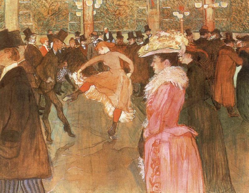 Henri de toulouse-lautrec A Dance at the Moulin Rouge oil painting image